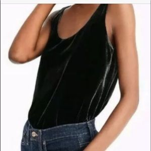 J Crew Black Label, velvet black tank top